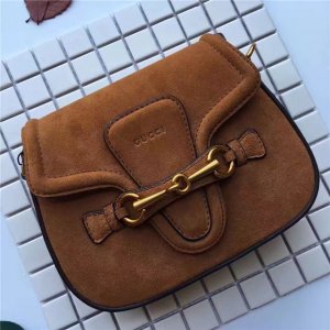 Gucci Small Lady Web Suede Shoulder Bag