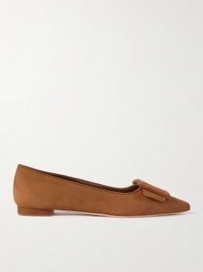 Maysale suede point-toe flats