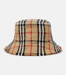 BurberryVintage Check bouclé bucket hat