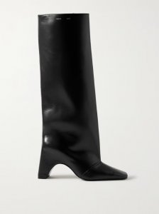 Bridge leather knee boots