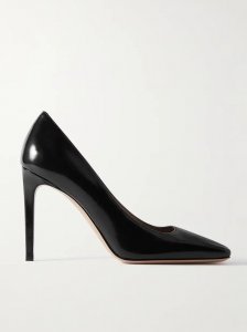 100 glossed-leather pumps