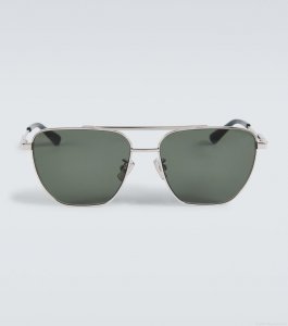 Bottega VenetaMetal-frame sunglasses