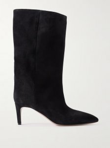 Stiletto suede knee boots