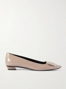 Belle Vivier patent-leather ballet flats