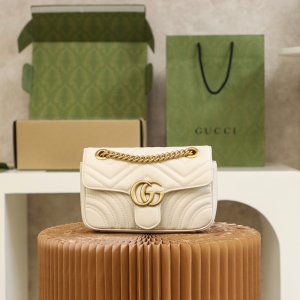 GUCCI MATELASSE MINI GG MARMONT SHOULDER BAG