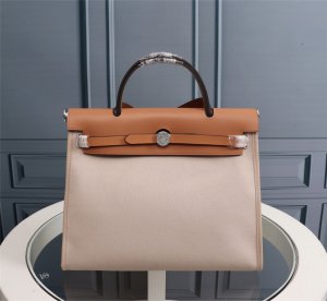 HERMES HANDBAG CANVAS beige