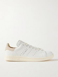 Stan Smith Lux suede-trimmed leather sneakers