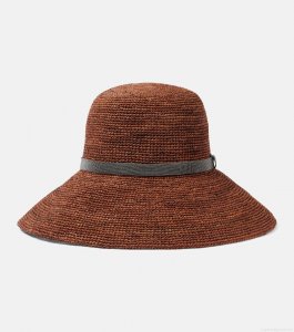 Brunello CucinelliMonili-embellished straw sun hat