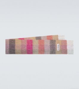 Acne StudiosChecked wool-blend scarf