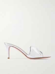 Lucrezia 70 mirrored-leather mules