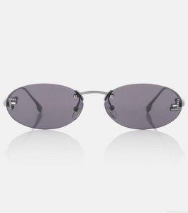 FendiFendi First Crystal oval sunglasses