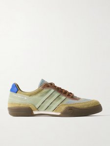 + Craig Green Squash Polta AKH printed mesh, suede and leather sneakers