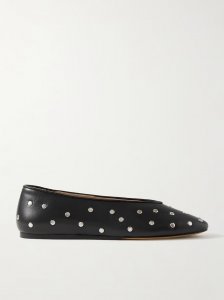 Regency studded leather ballet flats