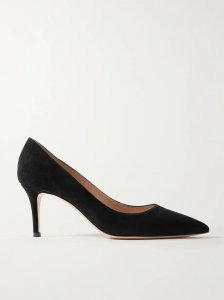 70 suede pumps