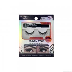 Cílios Postiços Curto Absolute New York Istabeauty Magnetic 702 Preto 1 Par