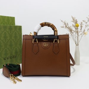 Gucci Diana Small Tote Bag (Brown)