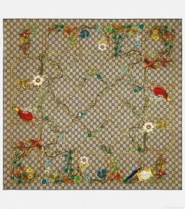 GucciPrinted silk twill scarf