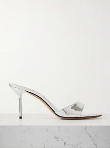 Lidia mirrored-leather sandals