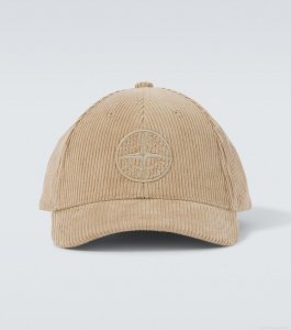 Stone IslandCompass cotton corduroy baseball cap