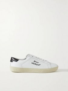 Court Classic logo-embroidered leather sneakers