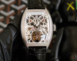 Franck Muller 55.3 * 39CINTR É E CURVEX series hollow tourbillon watch