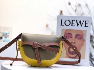 LOEWE CROSSBODY BAG brown and yellow Patchwork