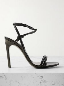 Walma knotted padded patent-leather sandals