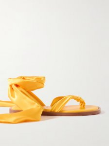 Nilo du Desert tie-detailed satin-crepe sandals