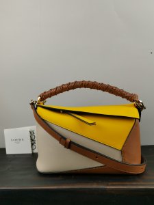 LOEWE HANDBAG Yellow with Off-White Color Blocking