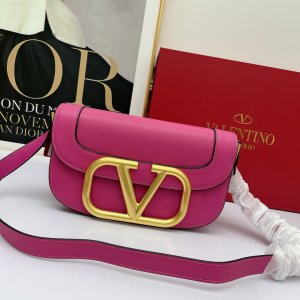 Valentino Garavani MAXI Crossbody Bag rose red