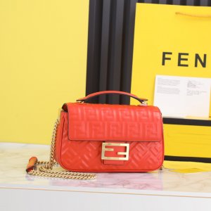 FENDI HANDBAG Orange-Red