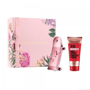 Kit Perfume Carolina Herrera 212 Heroes For Her Feminino Eau de Parfum 80 ml + Loção Corporal 100 ml