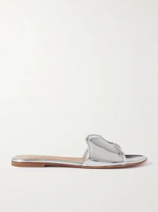 Mirrored-leather slides