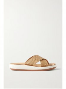 Thais woven raffia slides