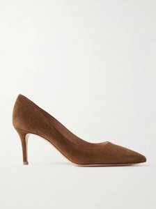 70 suede pumps