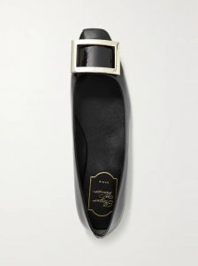 Trompette Bellerine glossed-leather ballet flats