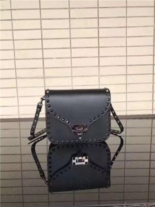 Valentino Rockstud Cross Body Bag Black/Ruthenium