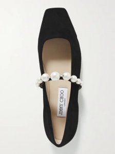 Ade embellished suede ballet flats