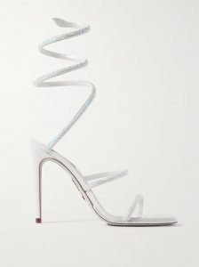 Cleo crystal-embellished satin sandals