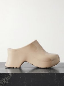 + Paula's Ibiza glossed-rubber mules