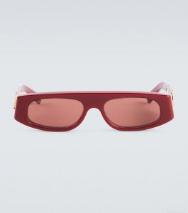 GucciLogo flat-top sunglasses