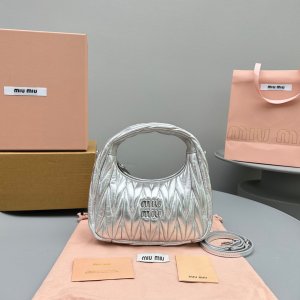 MIUMIU handbag silver color