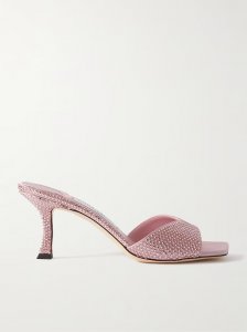 Skye 70 crystal-embellished satin mules