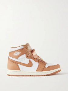 Air Jordan 1 Retro mesh-trimmed leather high-top sneakers