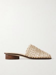 Merida woven leather mules