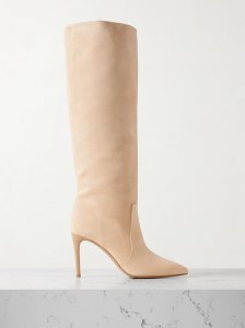 Stiletto suede knee boots