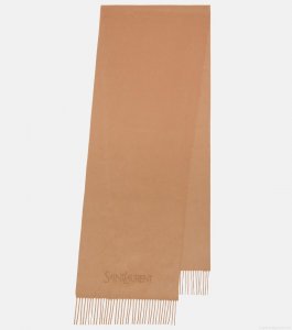 Saint LaurentFringed cashmere scarf