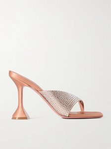 Shiona crystal-embellished satin sandals