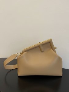 Fendi First Small Beige Leather Bag