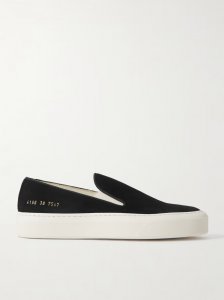 Suede slip-on sneakers